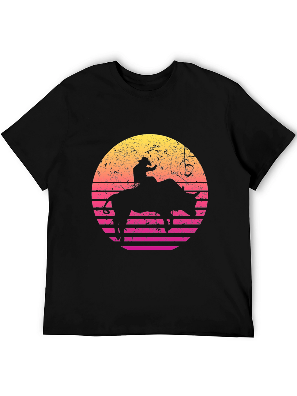 Retro Rodeo Bull Rider Graphic T-Shirt