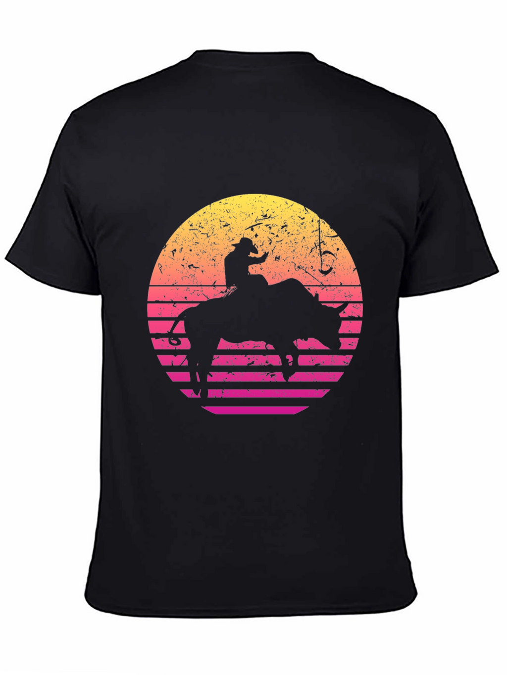 Retro Rodeo Bull Rider Graphic T-Shirt
