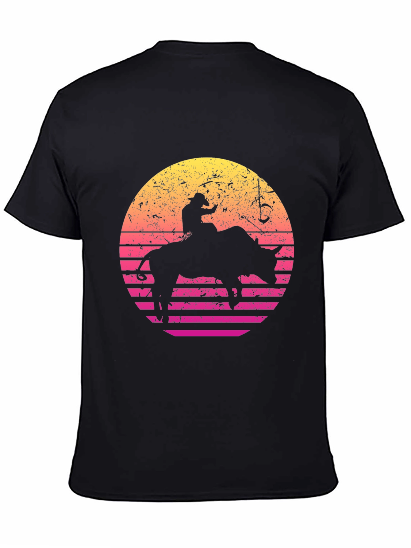 Retro Rodeo Bull Rider Graphic T-Shirt