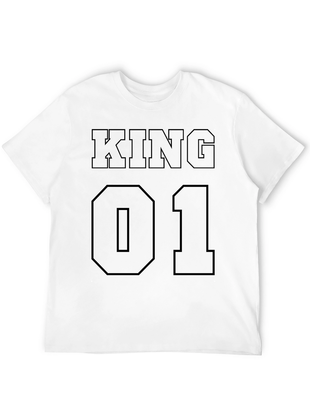 King 01 Graphic Print Black T-Shirt