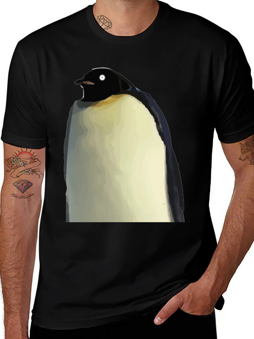 Penguin Graphic Tee - Mens Black T-Shirt