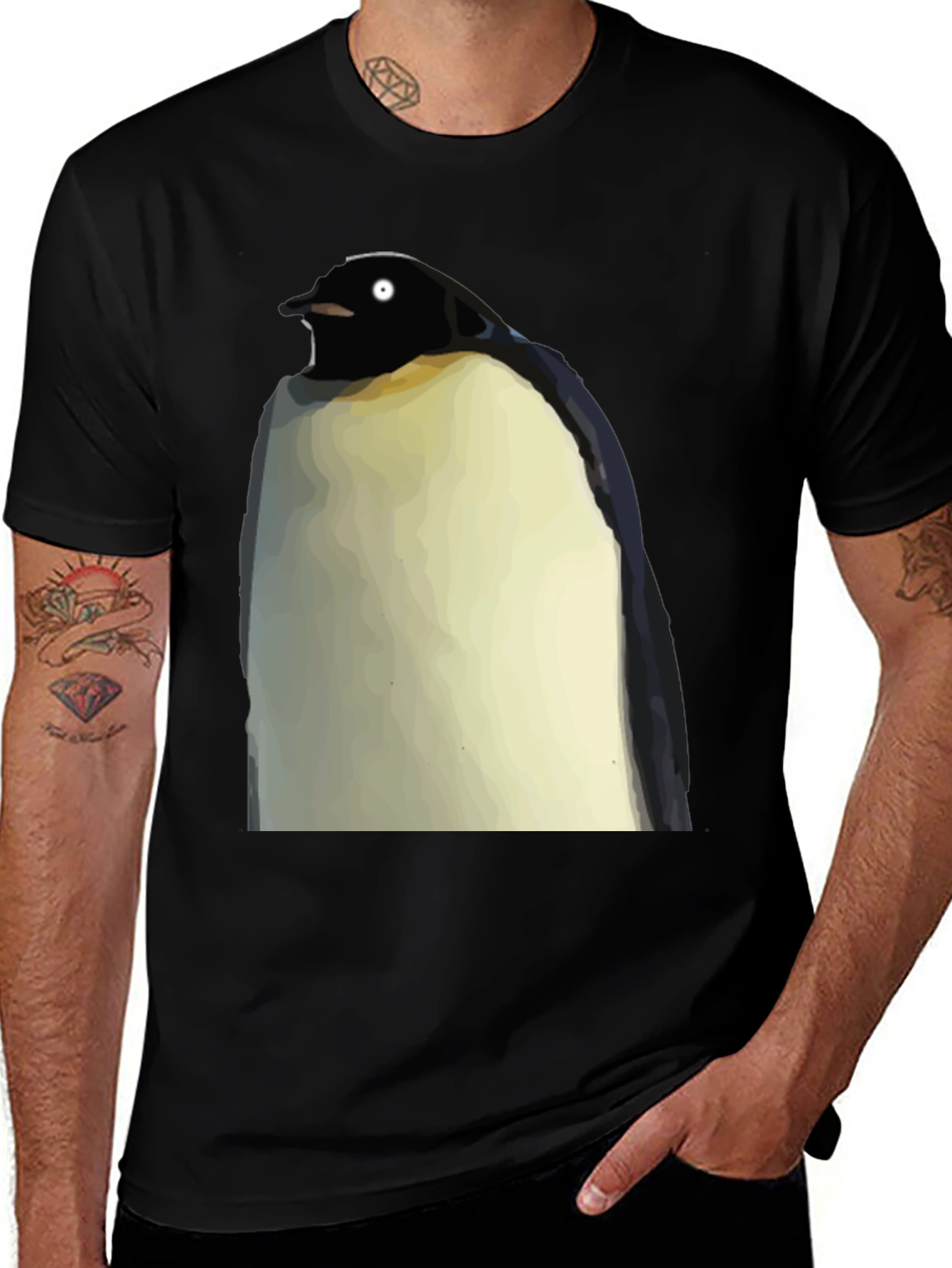 Penguin Graphic Tee - Mens Black T-Shirt