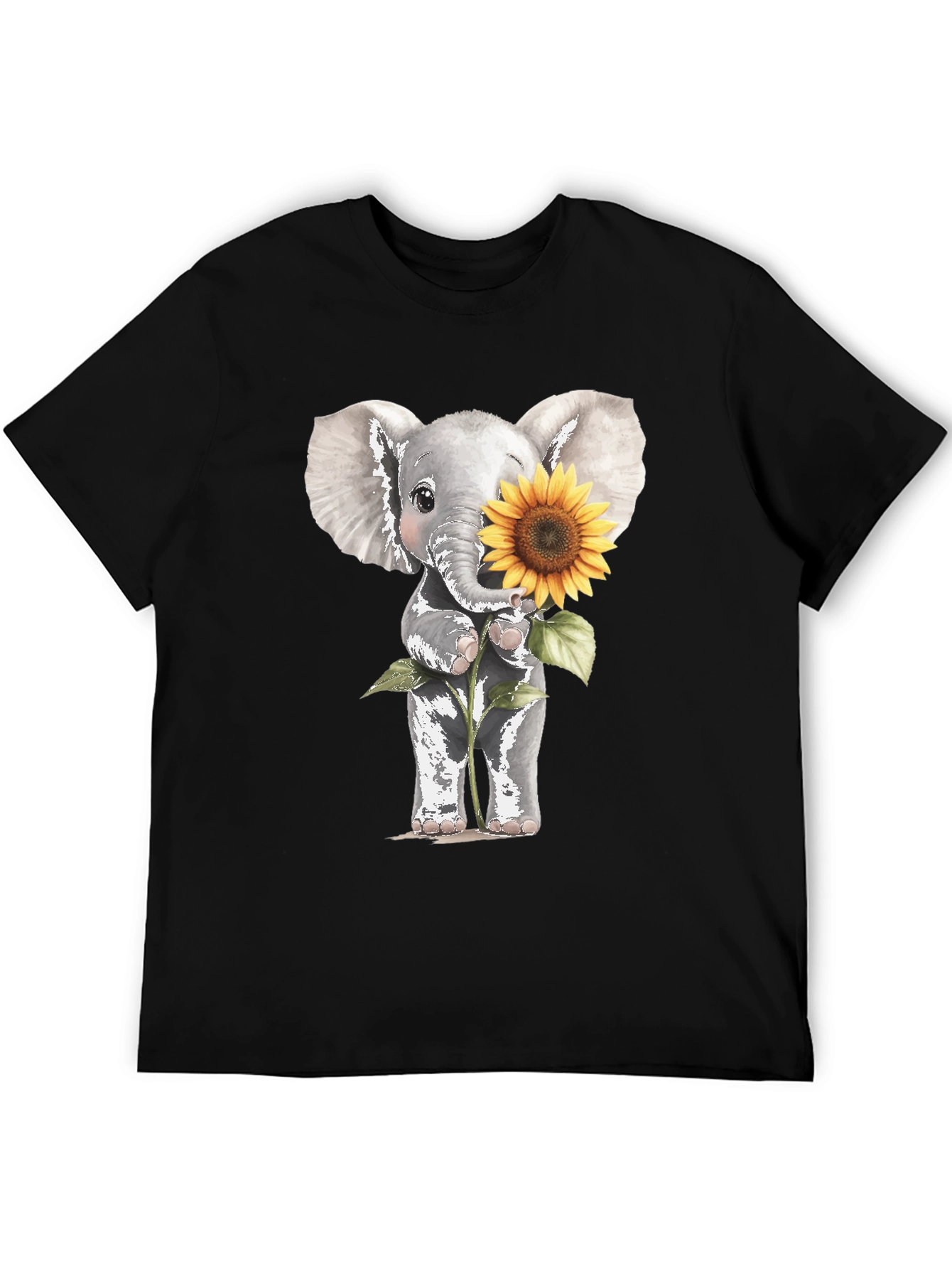 Elephant & Sunflower Graphic Tee