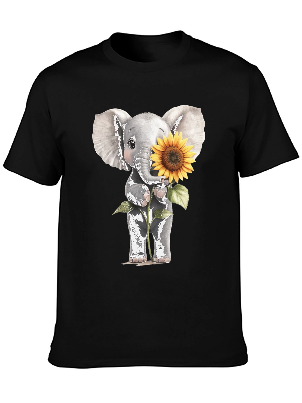 Elephant & Sunflower Graphic Tee