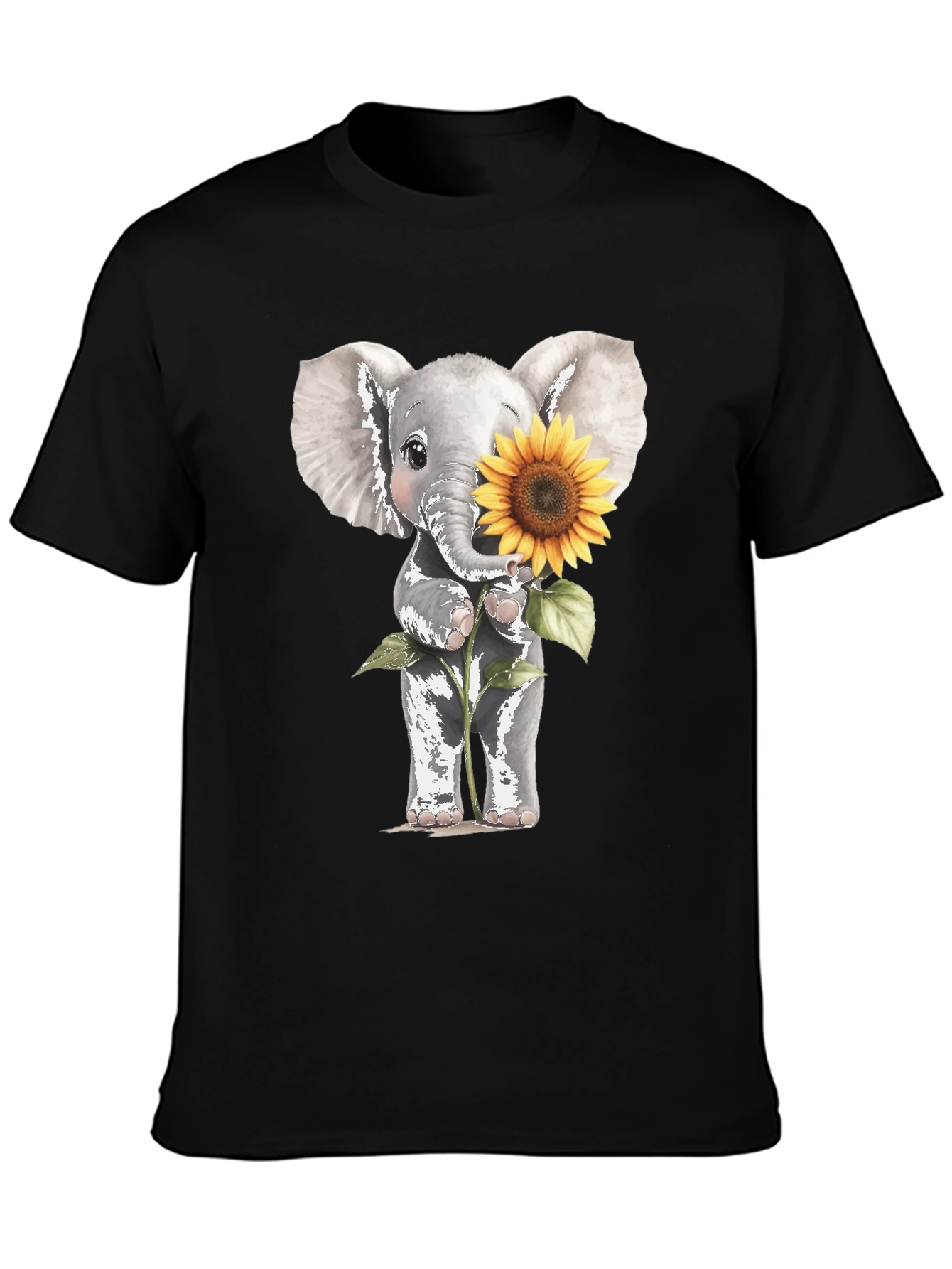 Elephant & Sunflower Graphic Tee