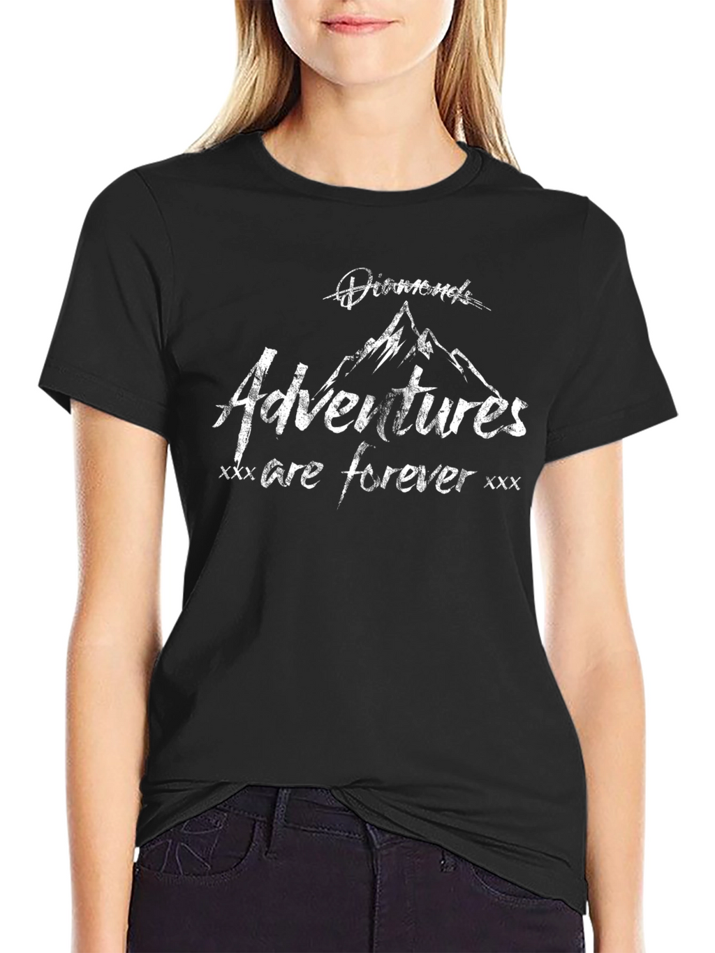 Diamonds Adventures Forever Black T-Shirt