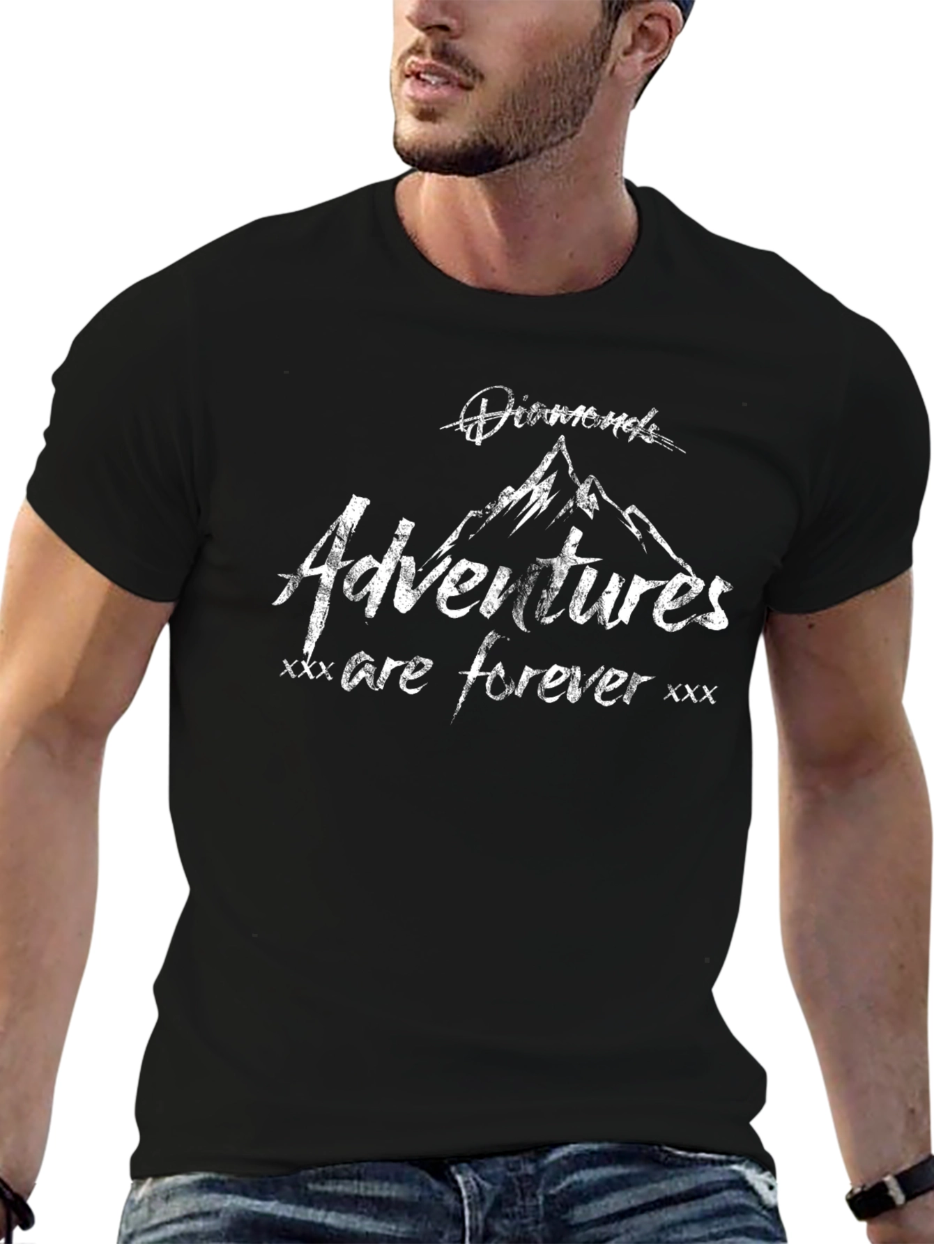 Diamonds Adventures Forever Black T-Shirt