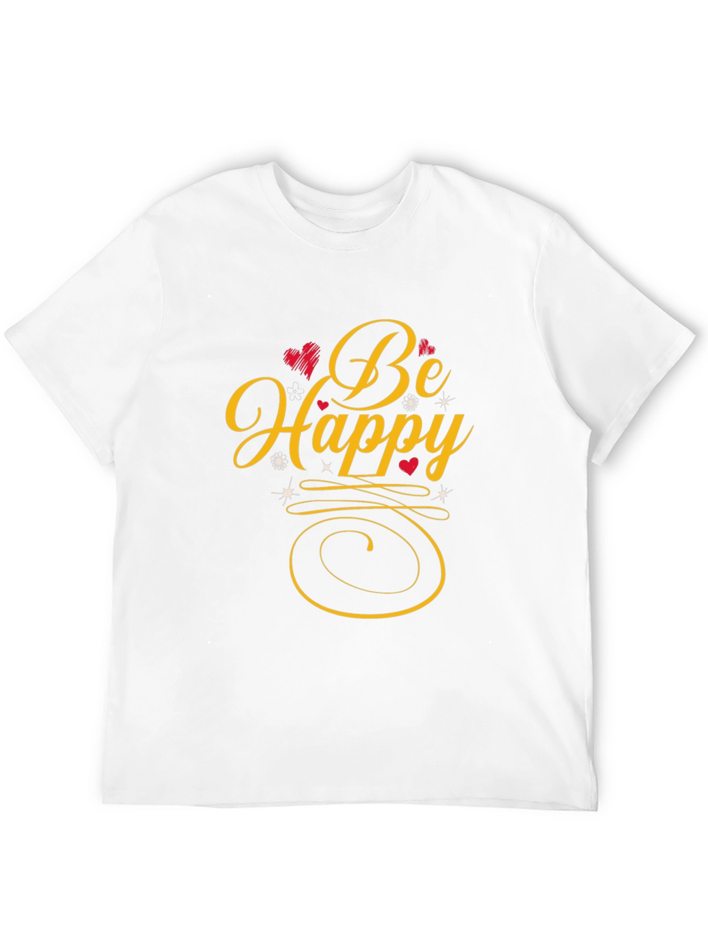 Be Happy Graphic Tee - Black Casual Shirt