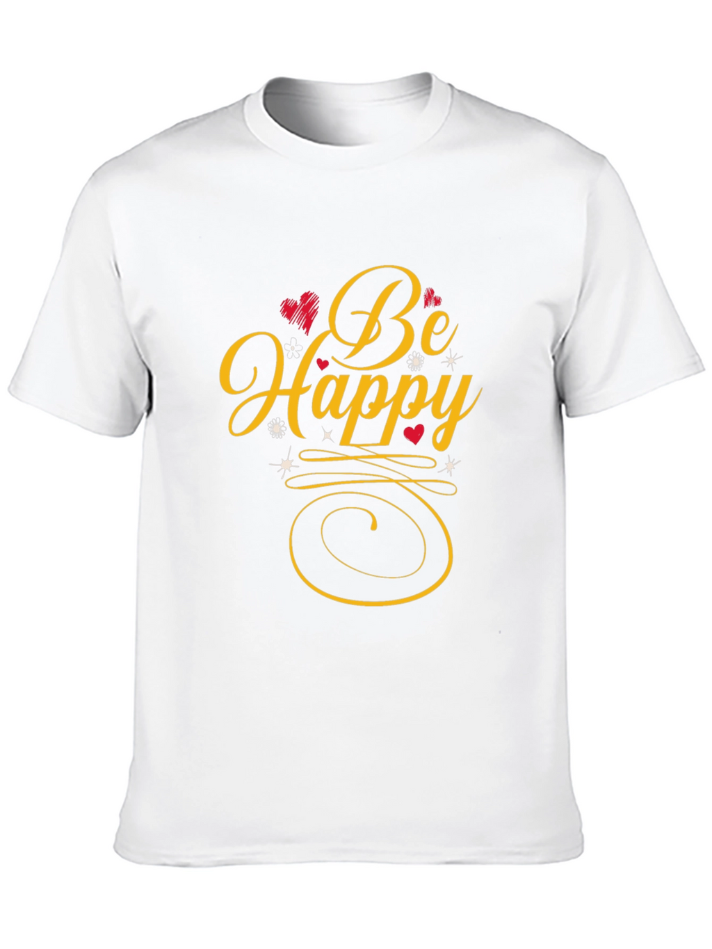 Be Happy Graphic Tee - Black Casual Shirt
