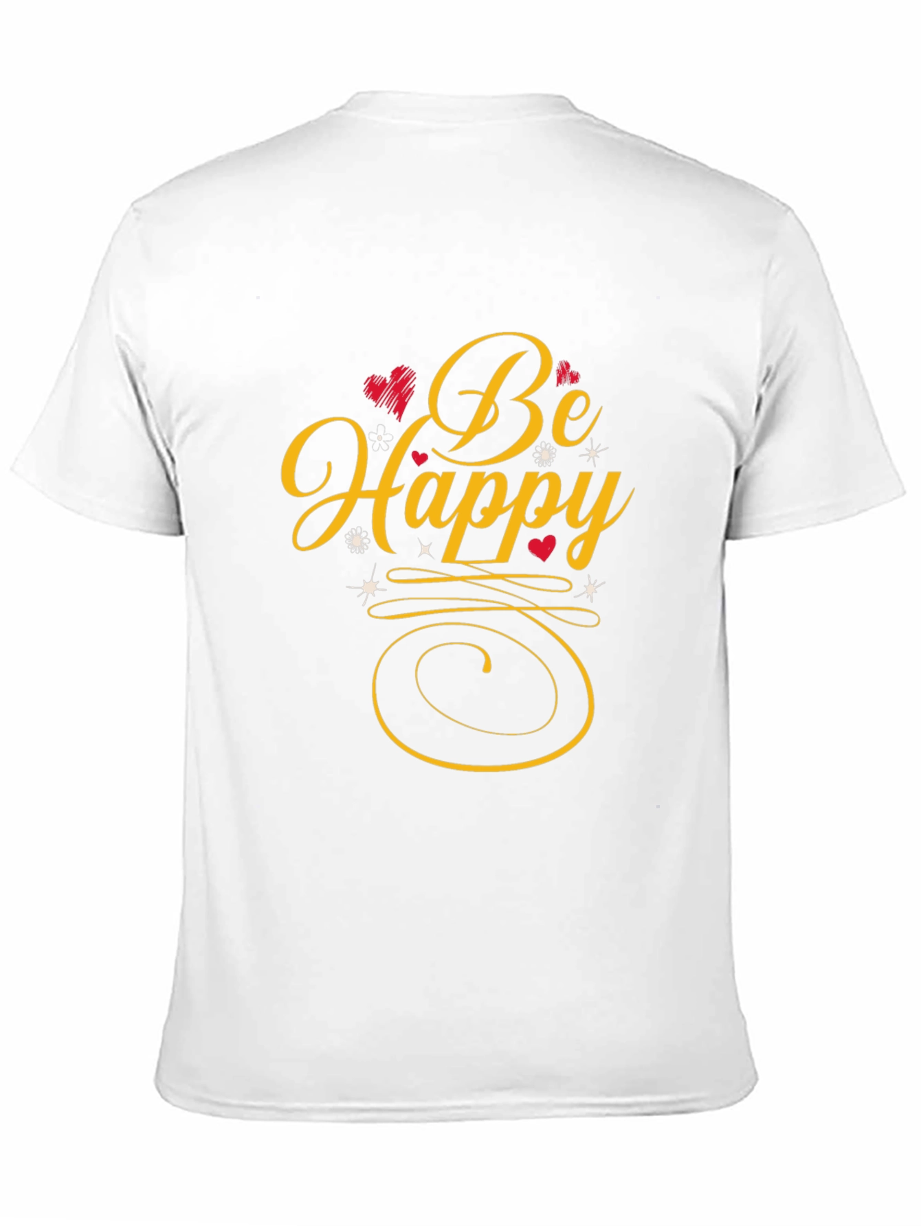 Be Happy Graphic Tee - Black Casual Shirt