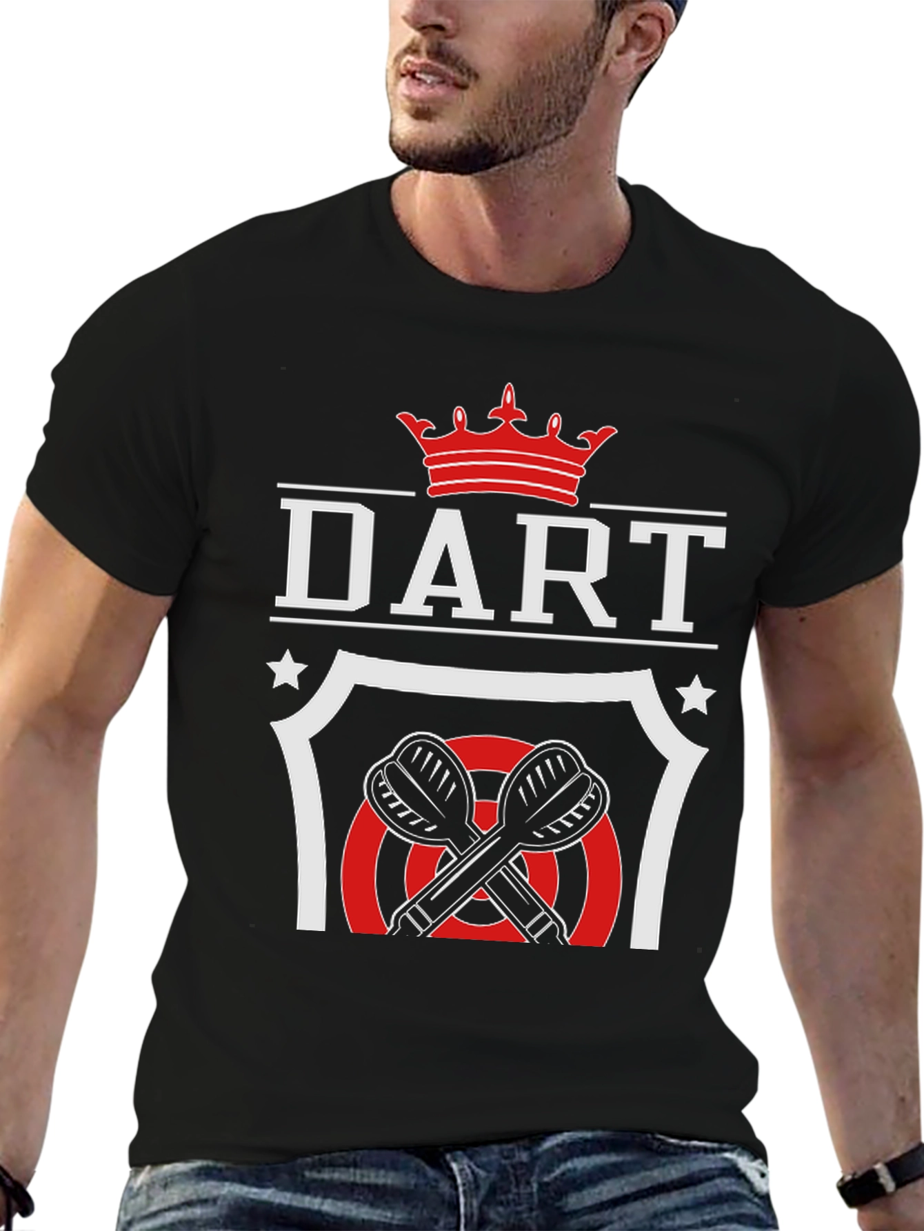 Dart Crown T-Shirt - Black Graphic Tee