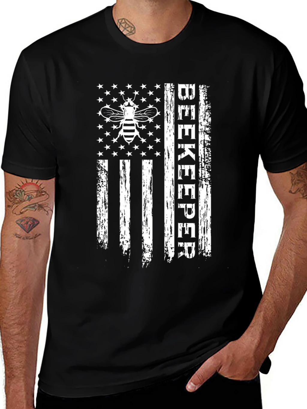 Beekeeper US Flag Graphic T-Shirt