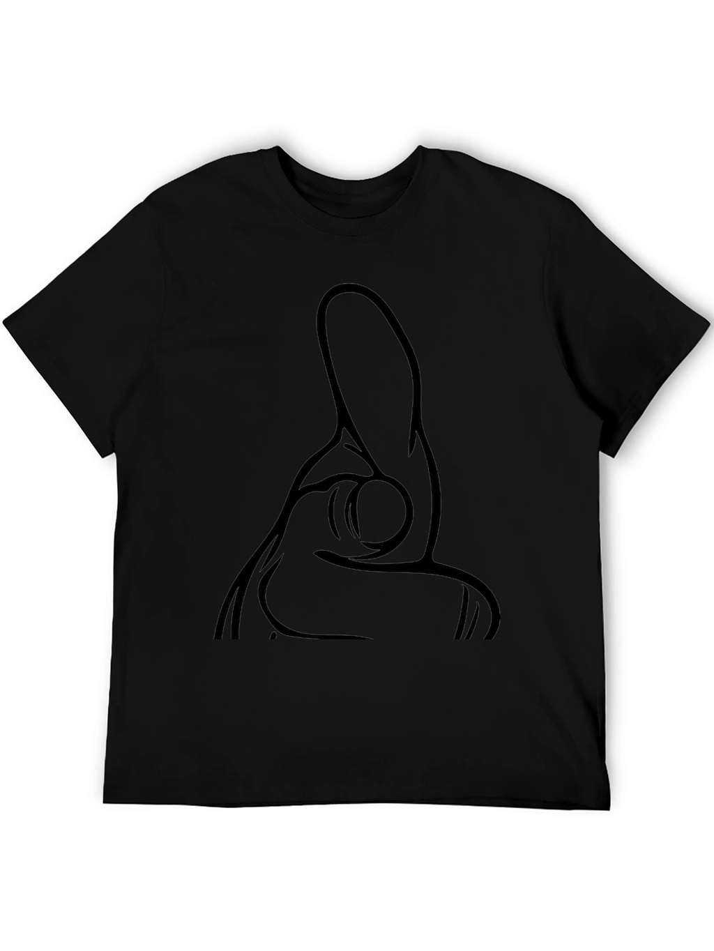 Pointing Finger Graphic Black T-Shirt