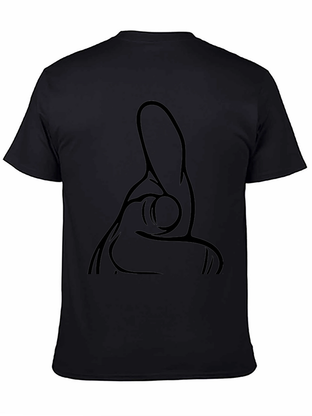 Pointing Finger Graphic Black T-Shirt