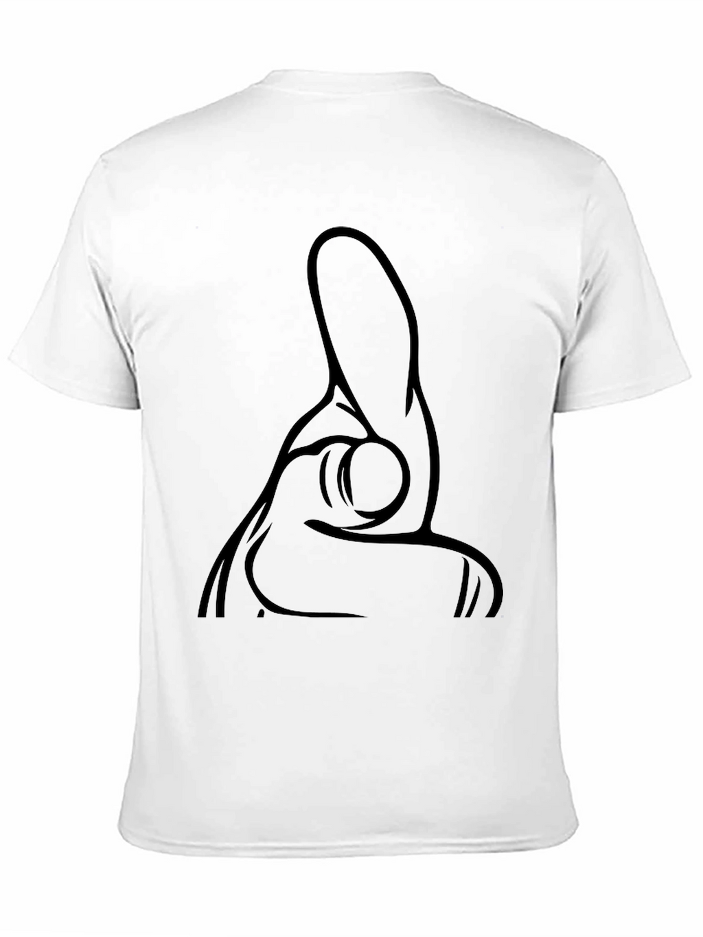 Pointing Finger Graphic Black T-Shirt