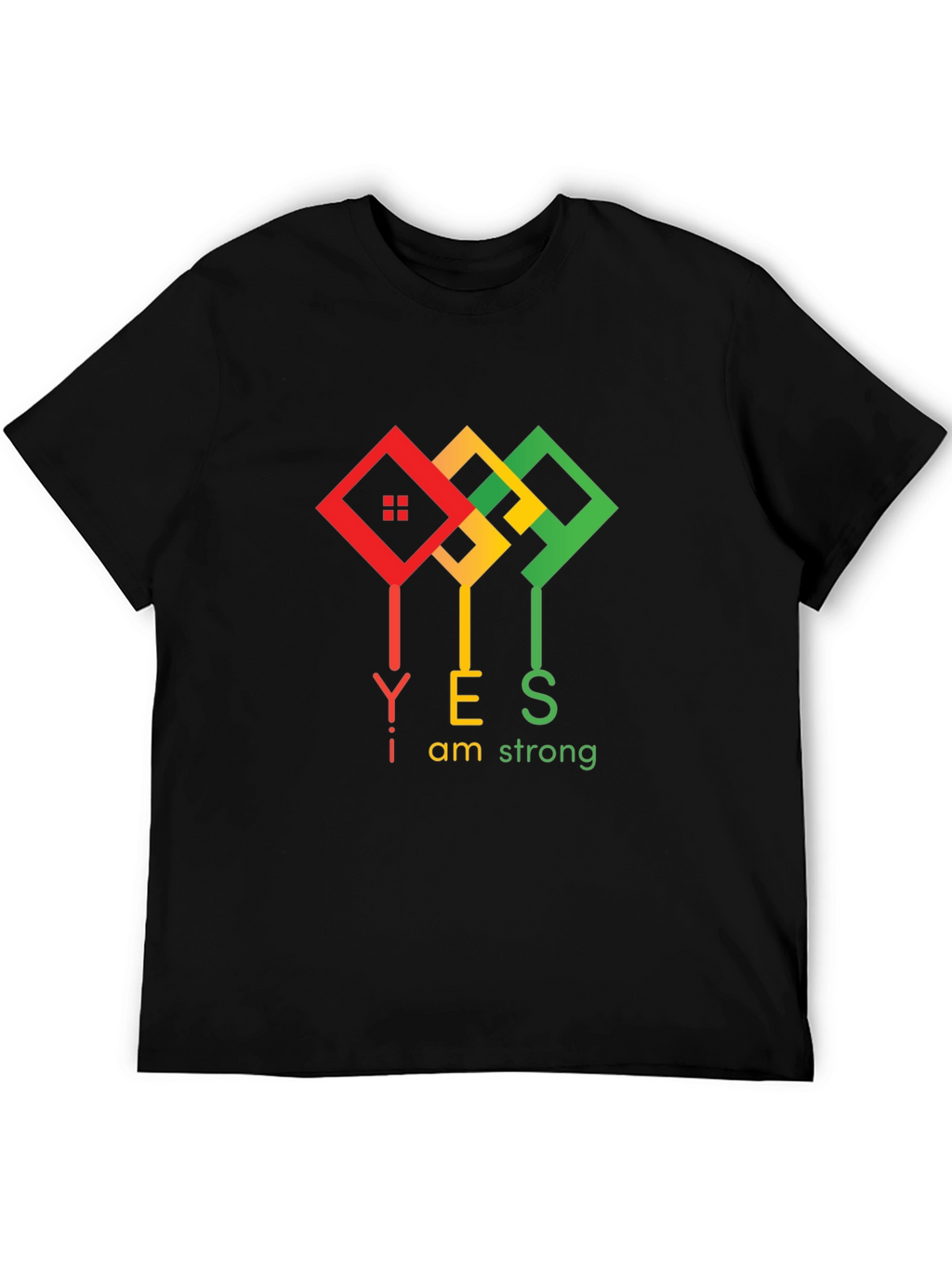 I am Strong Black T-Shirt