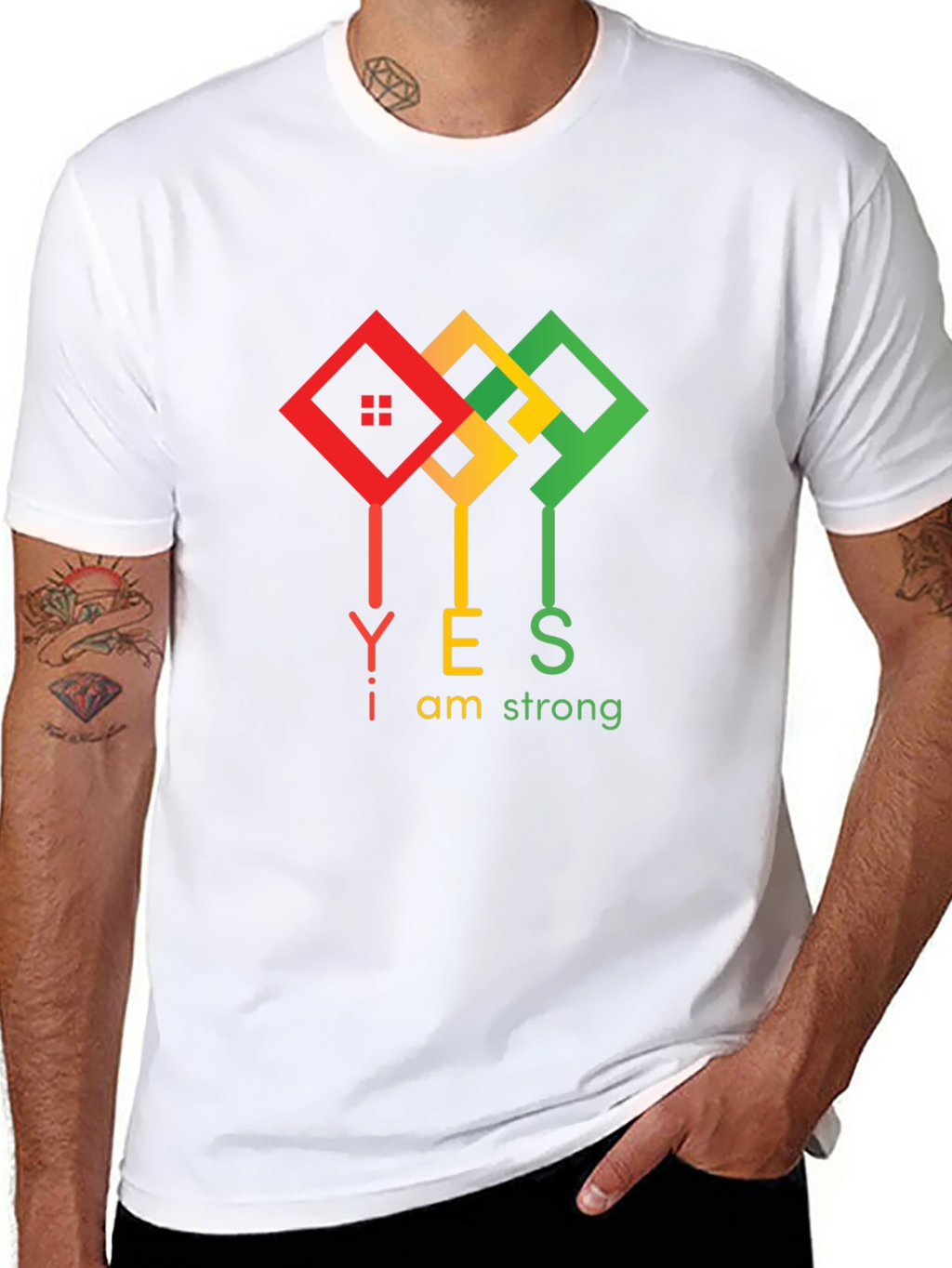 I am Strong Black T-Shirt
