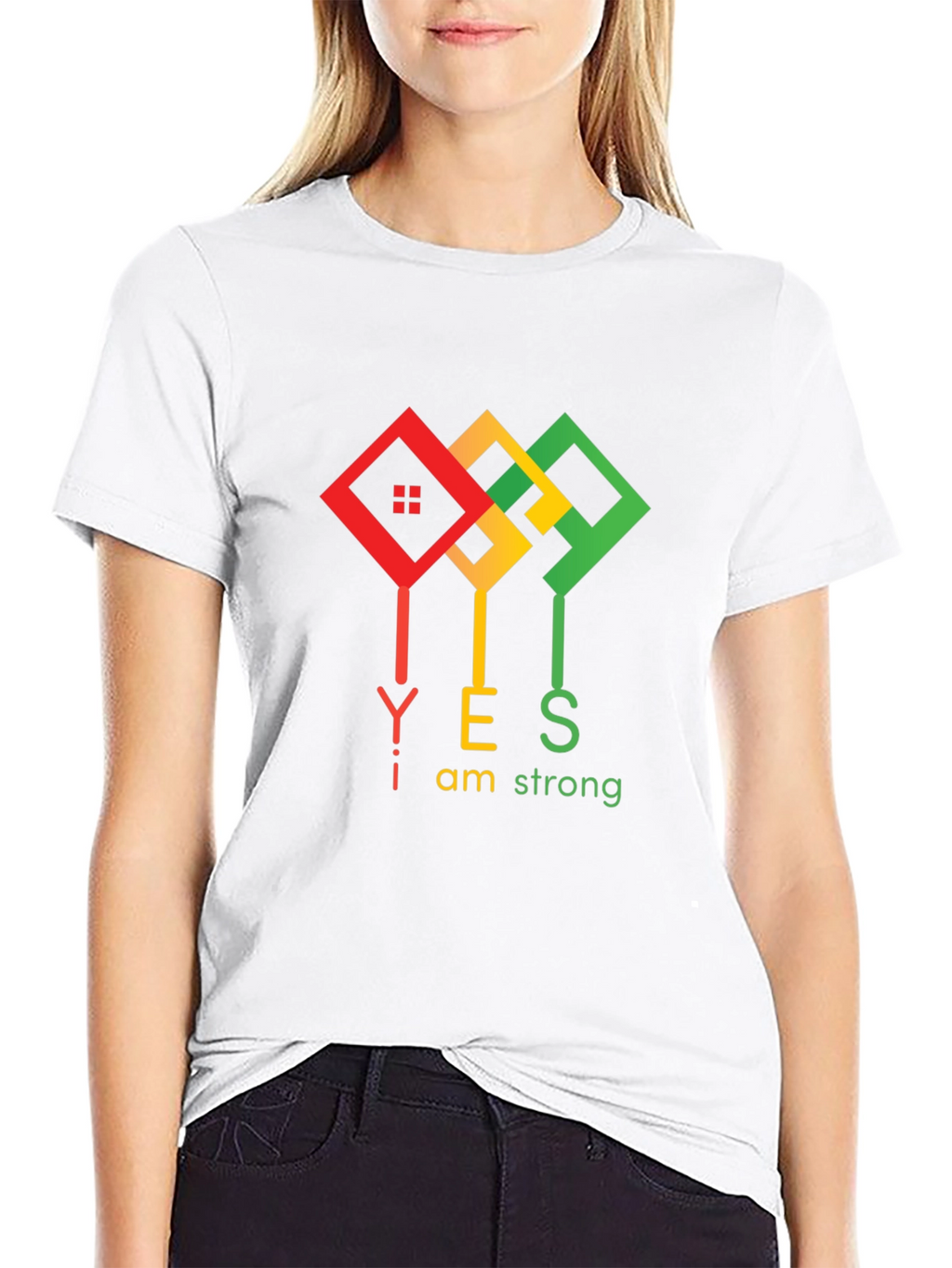 I am Strong Black T-Shirt