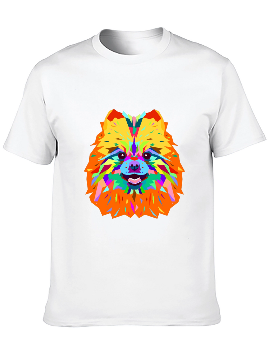 Geometric Dog Art Black T-Shirt