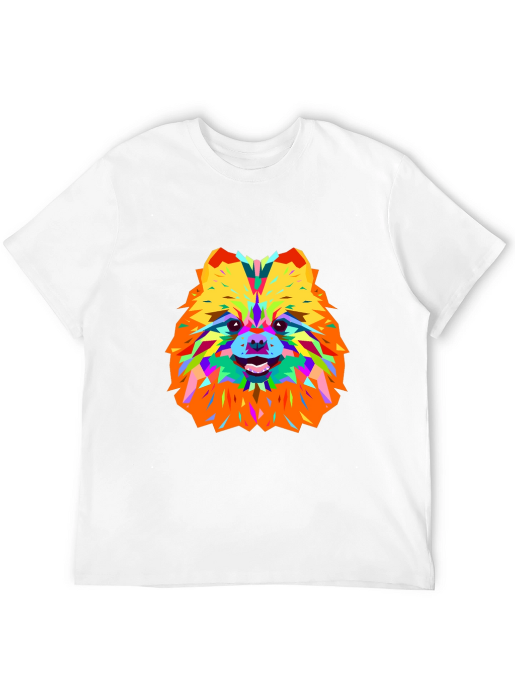 Geometric Dog Art Black T-Shirt