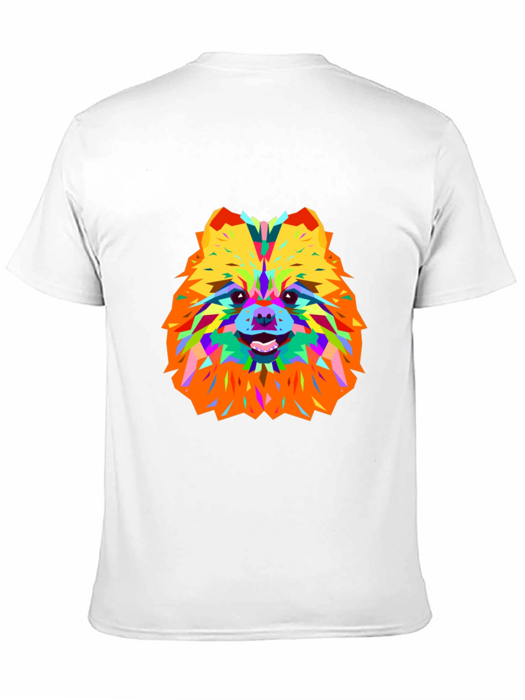 Geometric Dog Art Black T-Shirt