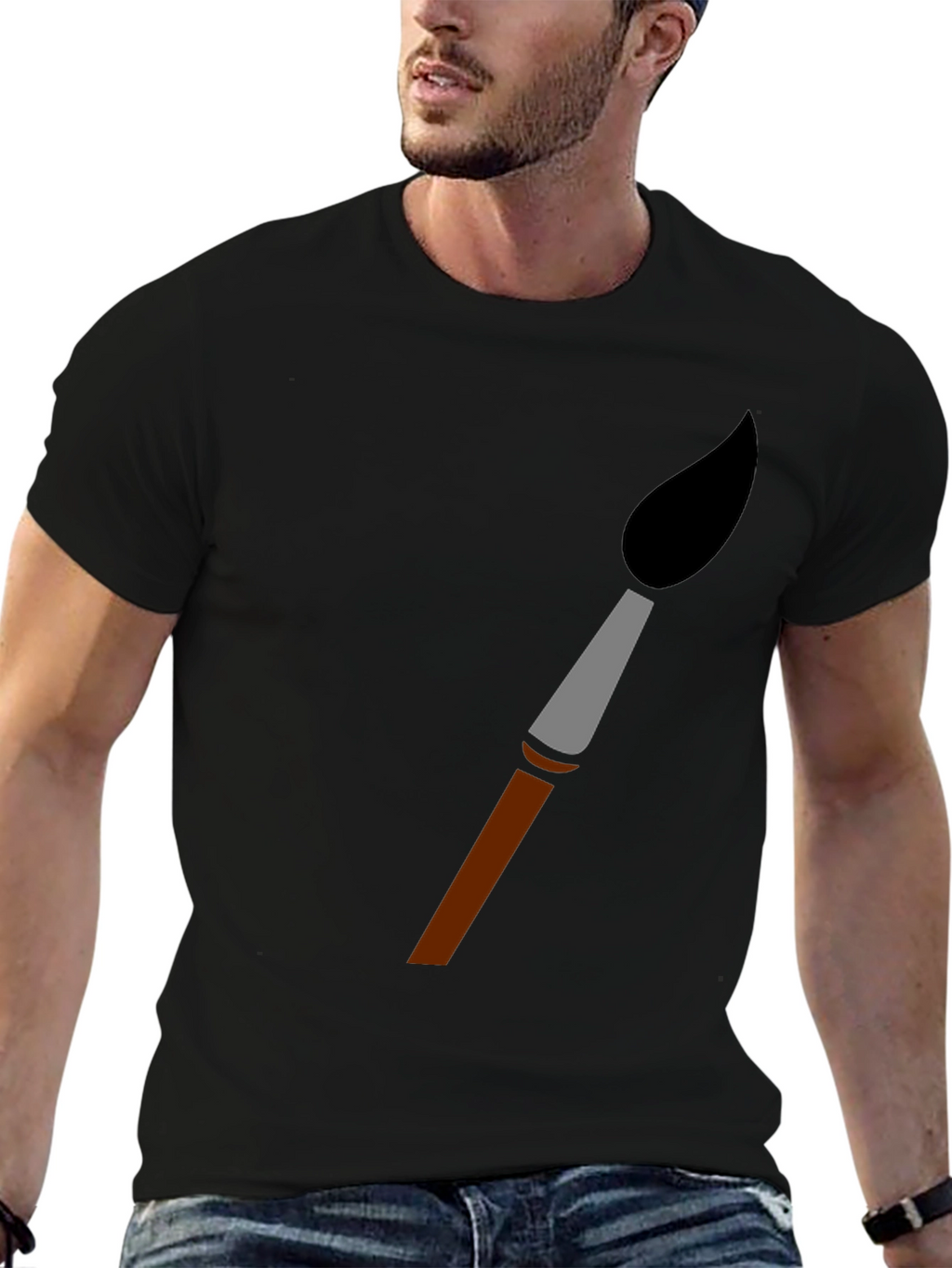 Brush Stroke Tee - Artistic Graphic T-Shirt