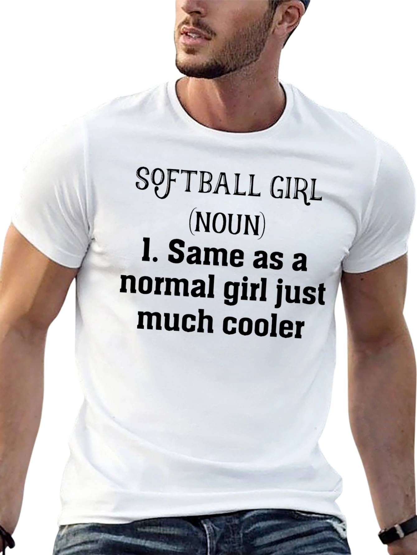 Softball Girl T-Shirt: Cool Definition Tee