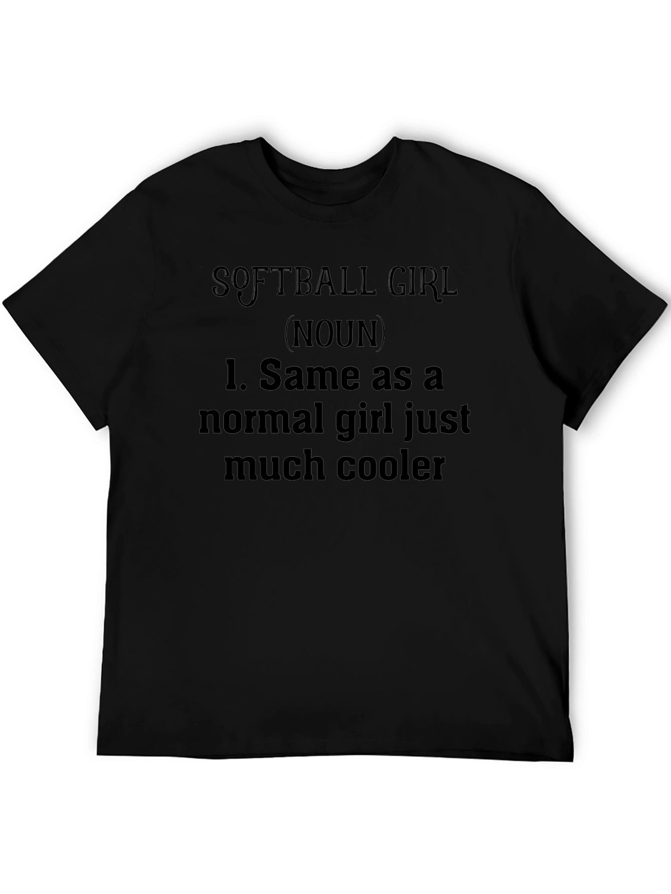 Softball Girl T-Shirt: Cool Definition Tee