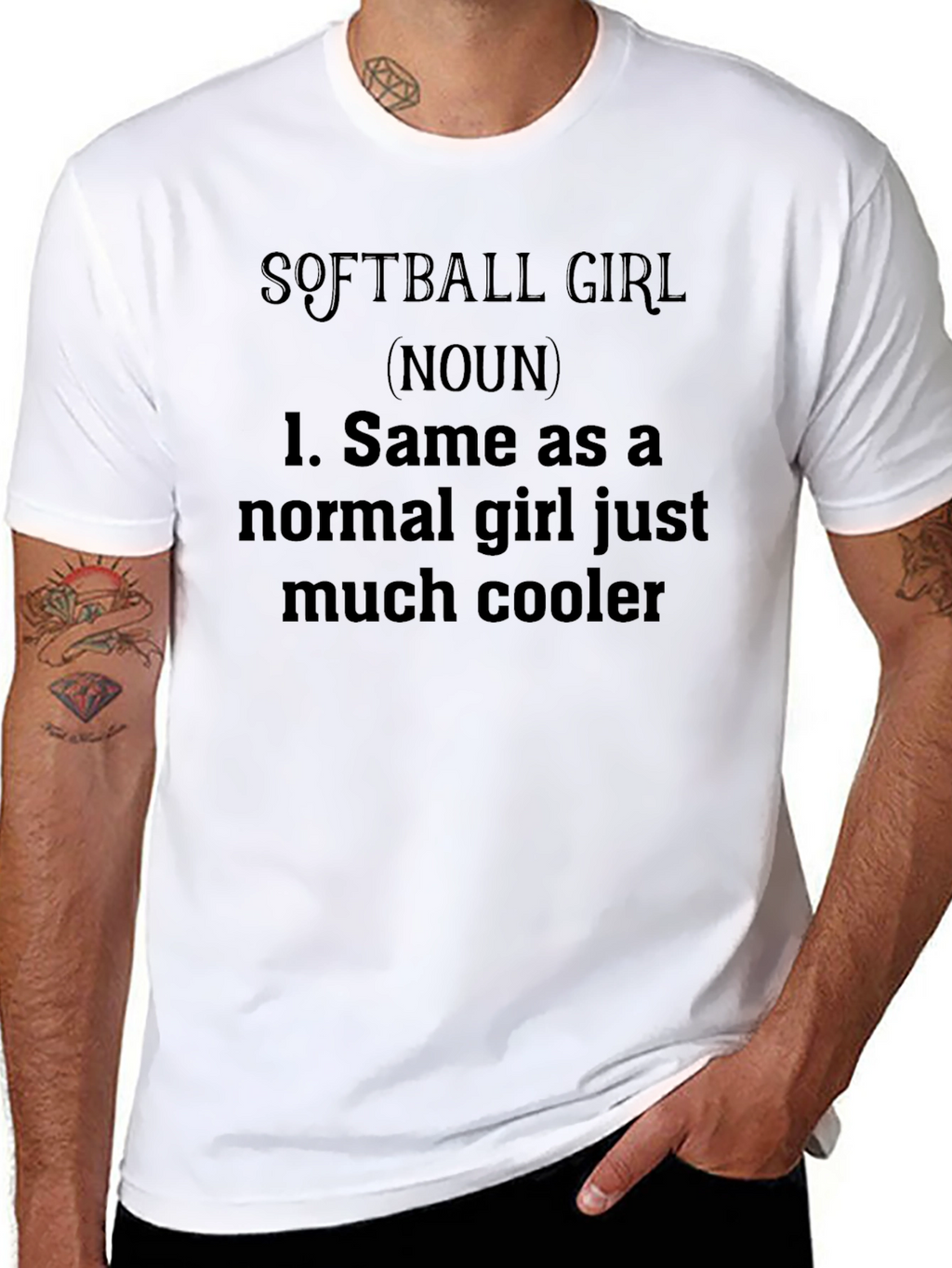 Softball Girl T-Shirt: Cool Definition Tee