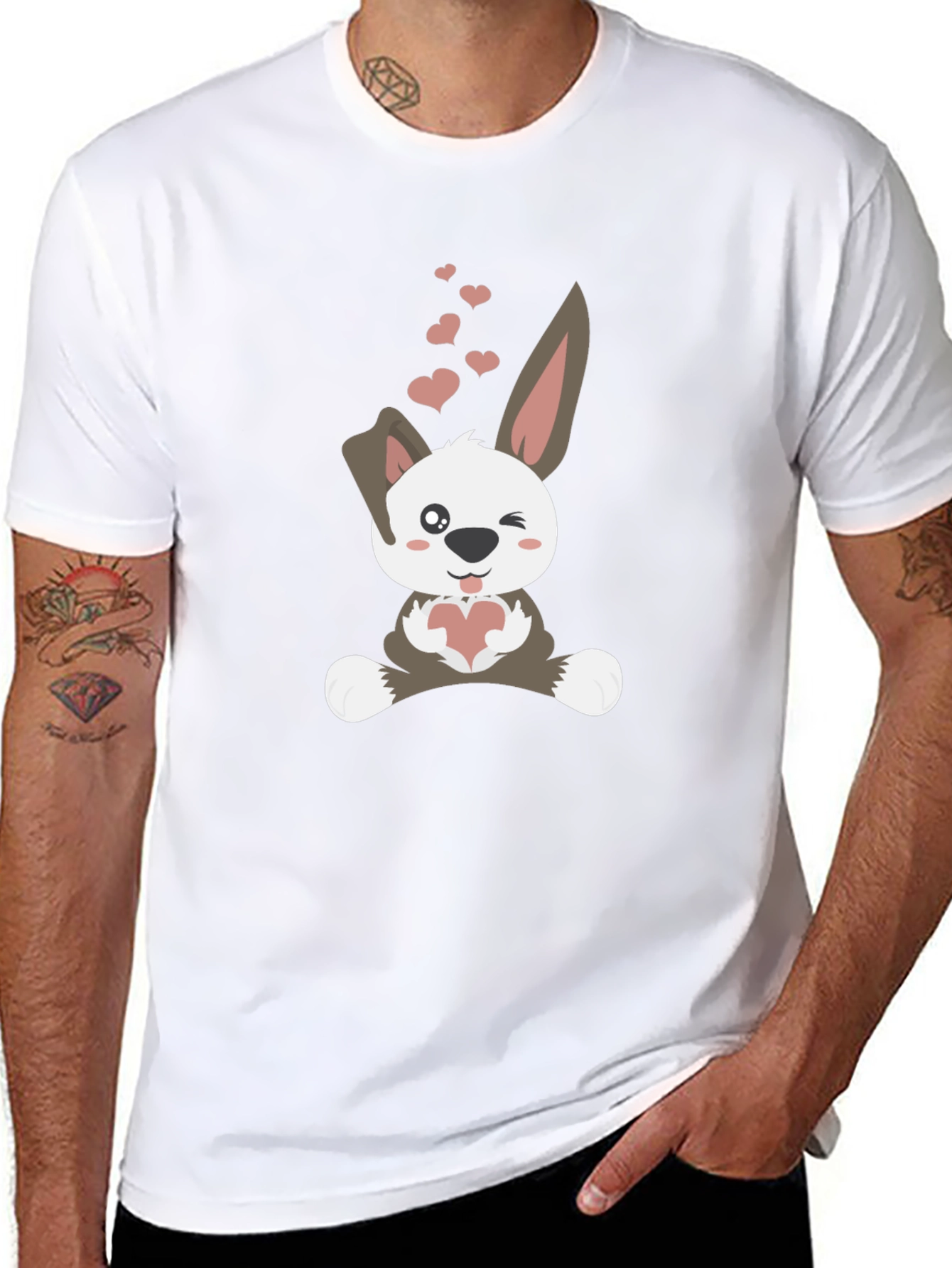 Cute Bunny Valentines Day T-Shirt