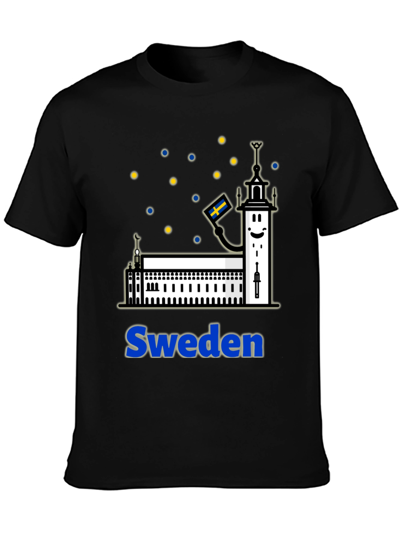 Sweden Building Design T-Shirt Travel Tee