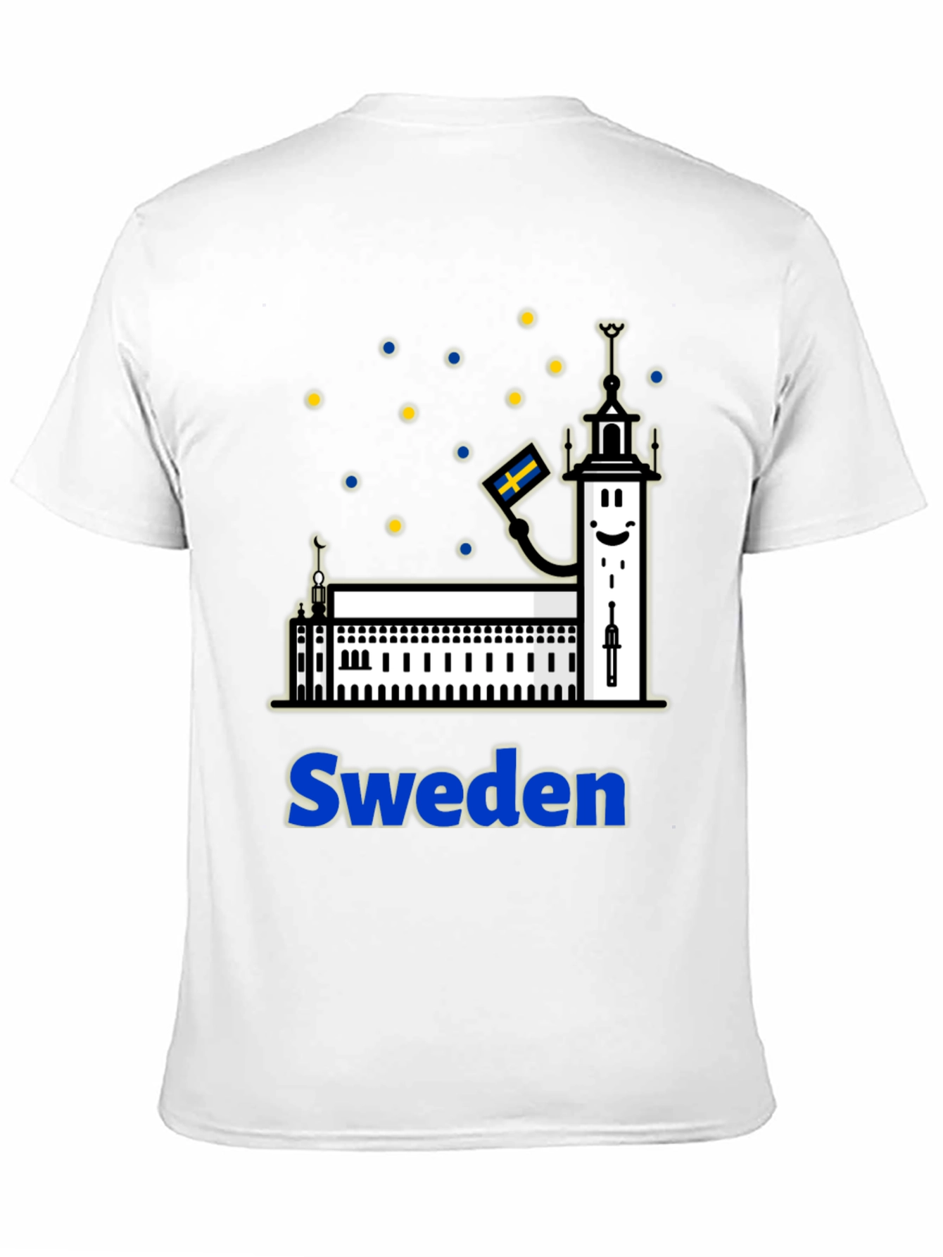 Sweden Building Design T-Shirt Travel Tee
