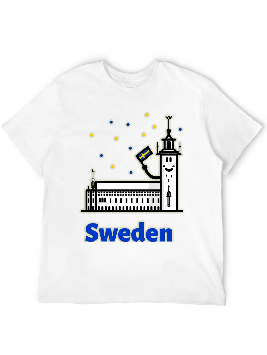 Sweden Building Design T-Shirt Travel Tee