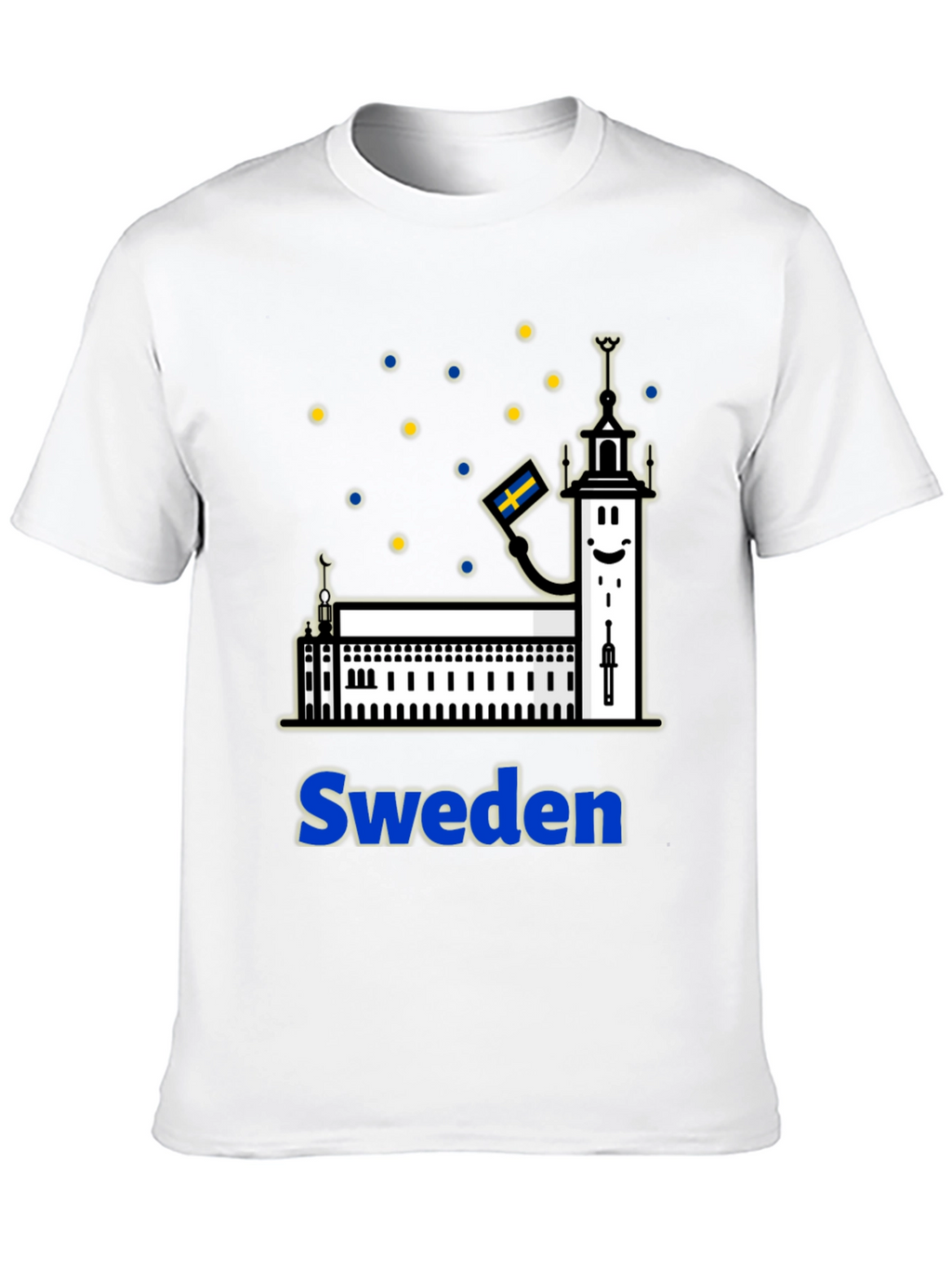 Sweden Building Design T-Shirt Travel Tee