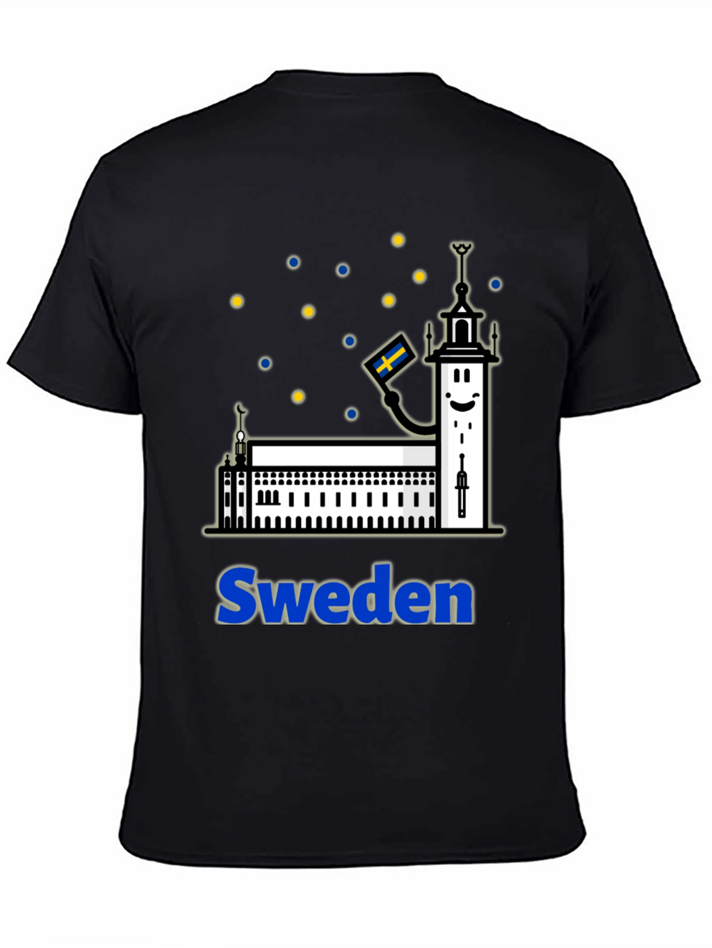 Sweden Building Design T-Shirt Travel Tee