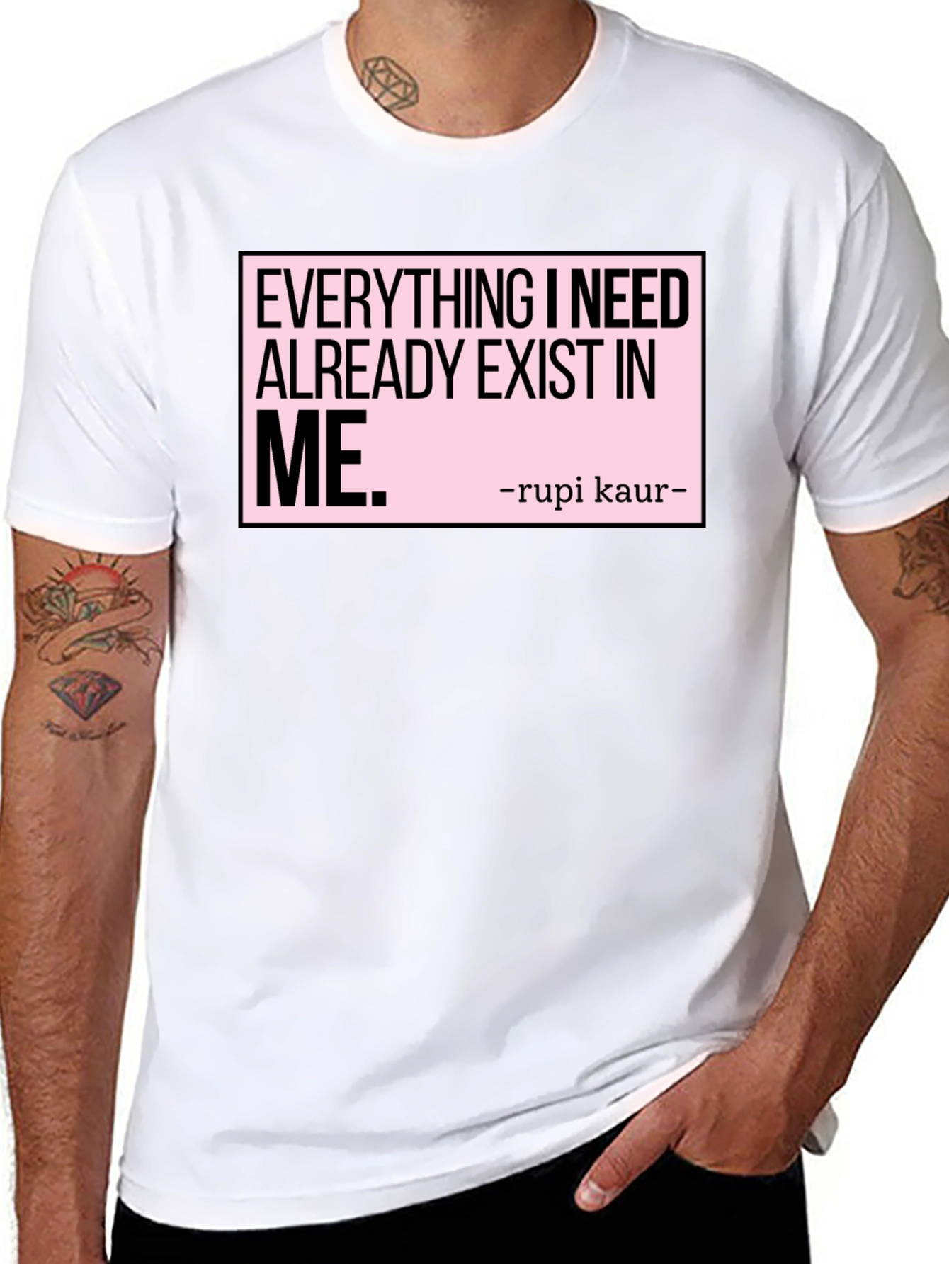 Inspirational Rupi Kaur Quote T-Shirt - Exist In Me