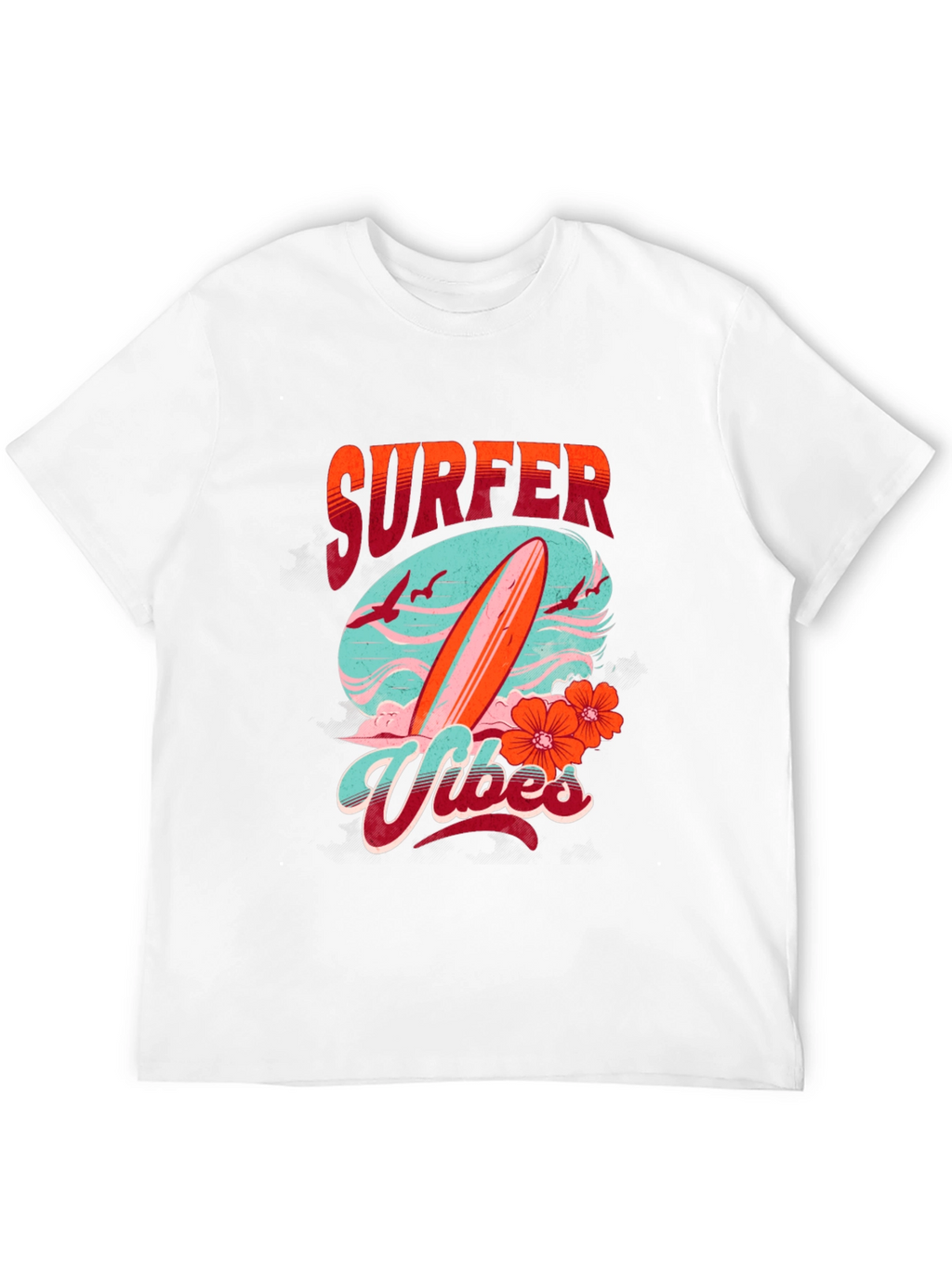 Surfer Vibes Graphic Tee - Black