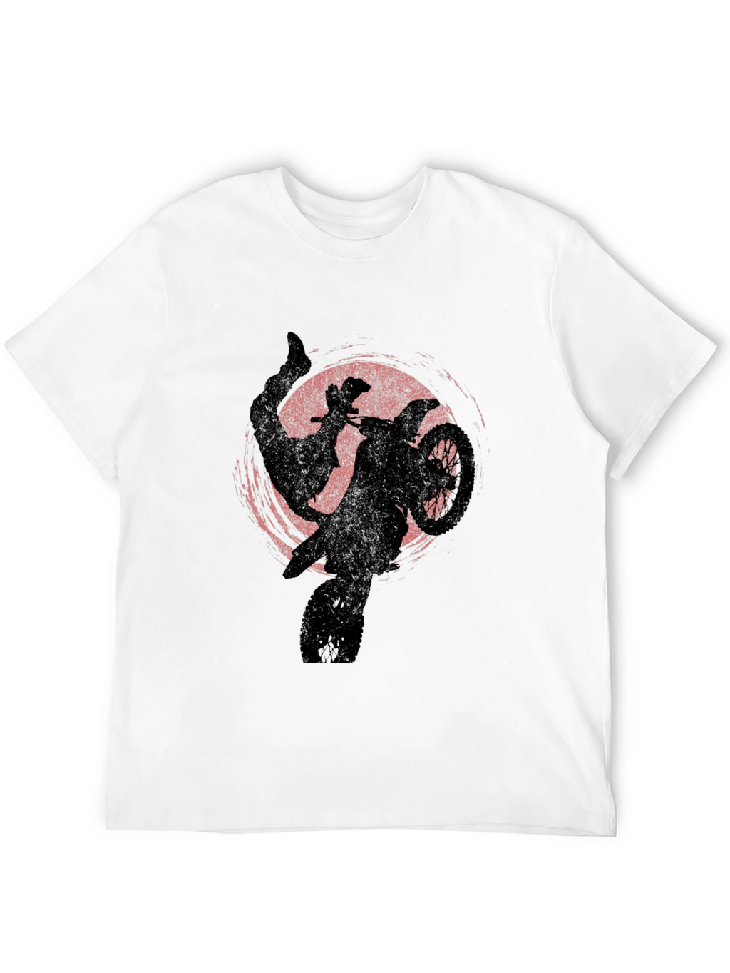 Motocross Silhouette Graphic Tee - Black