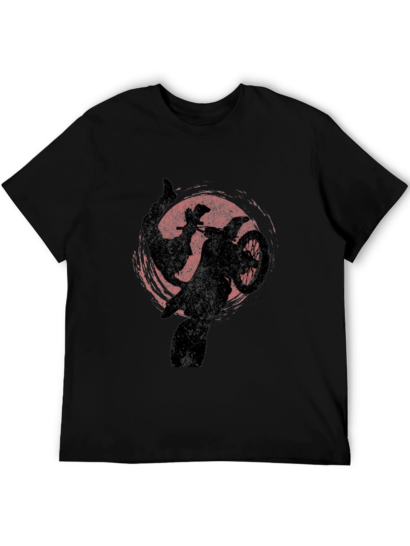 Motocross Silhouette Graphic Tee - Black