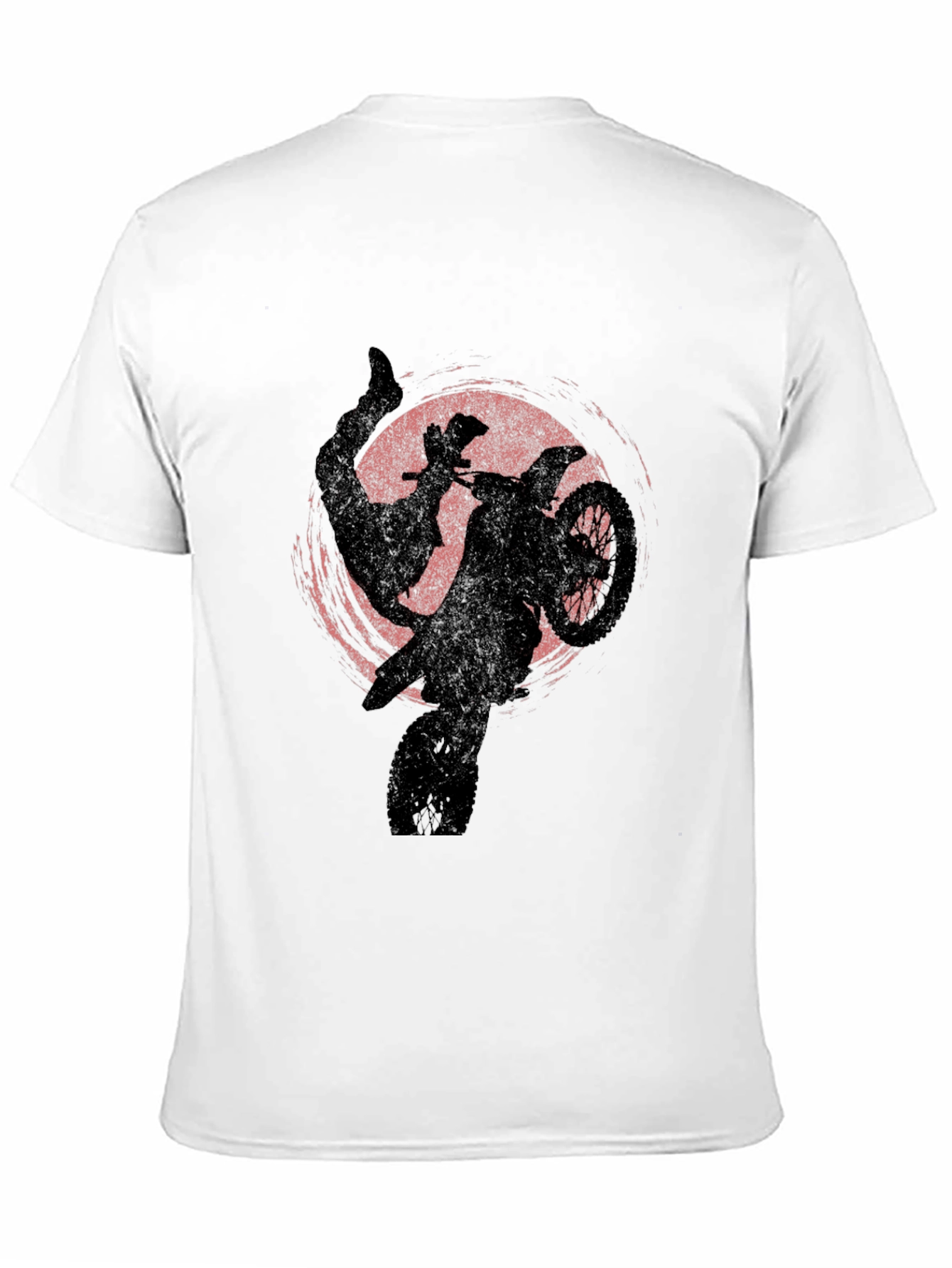 Motocross Silhouette Graphic Tee - Black