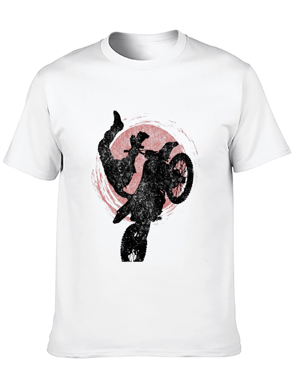 Motocross Silhouette Graphic Tee - Black