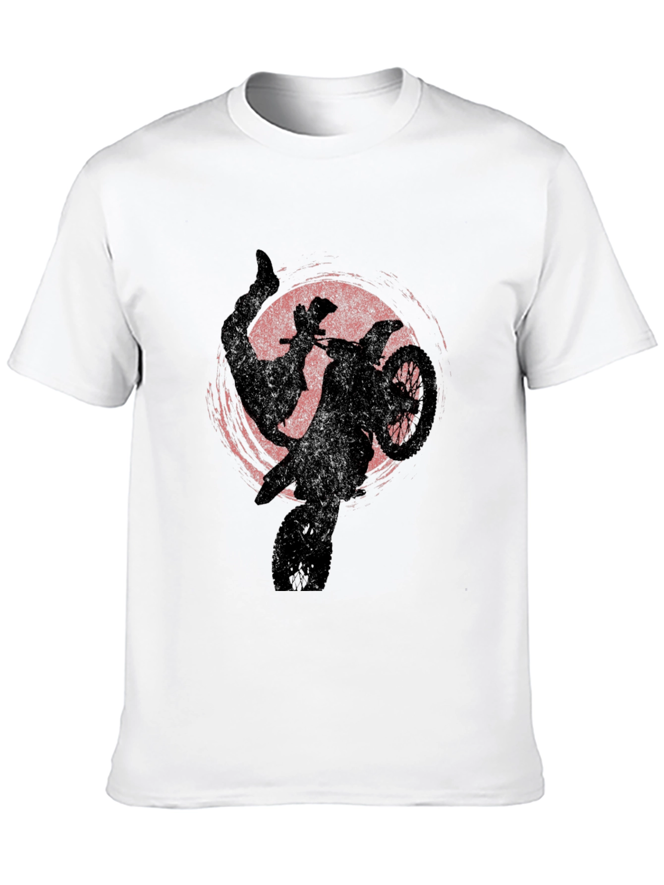 Motocross Silhouette Graphic Tee - Black