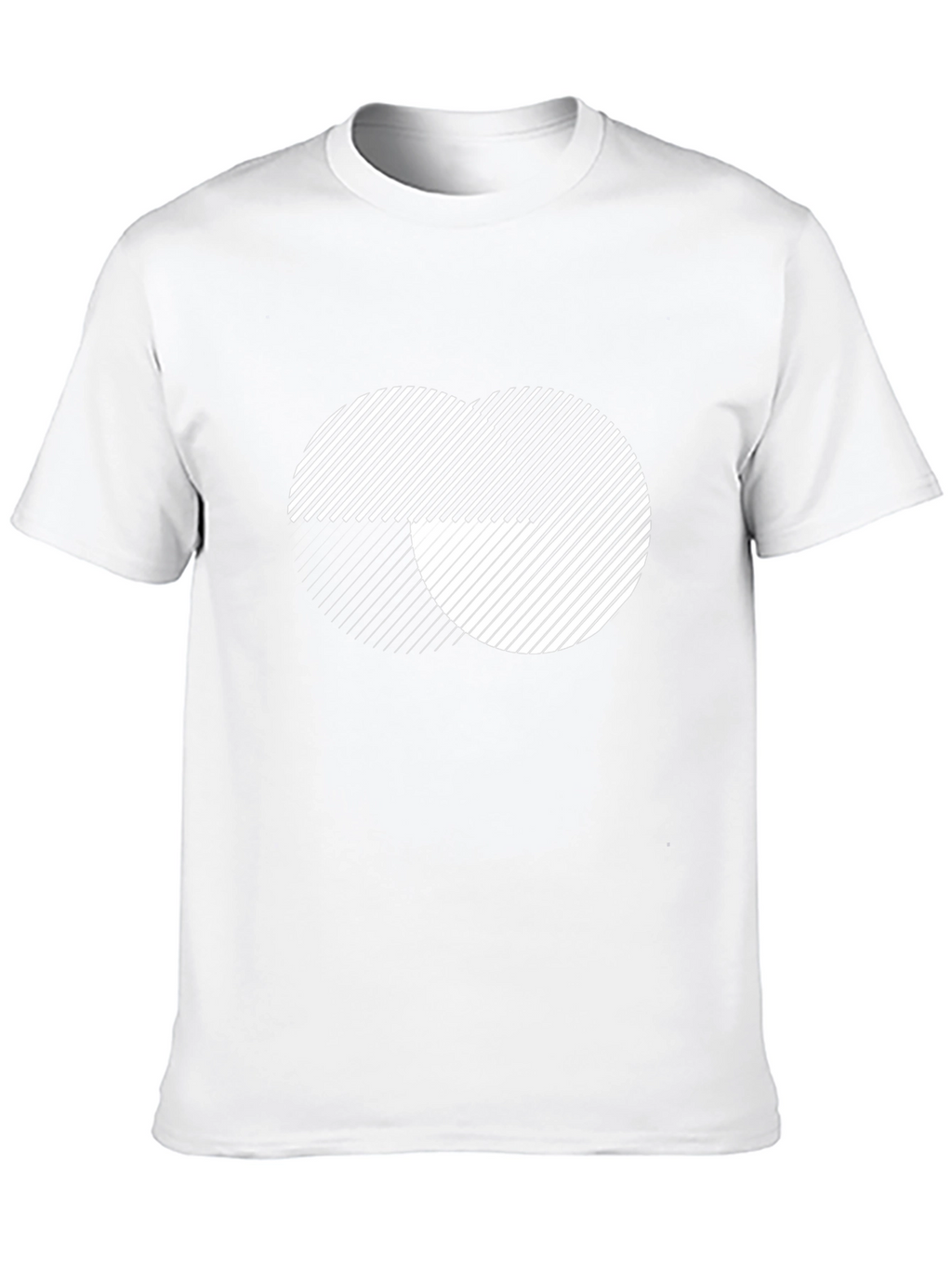 Geometric Line Pattern Black T-Shirt