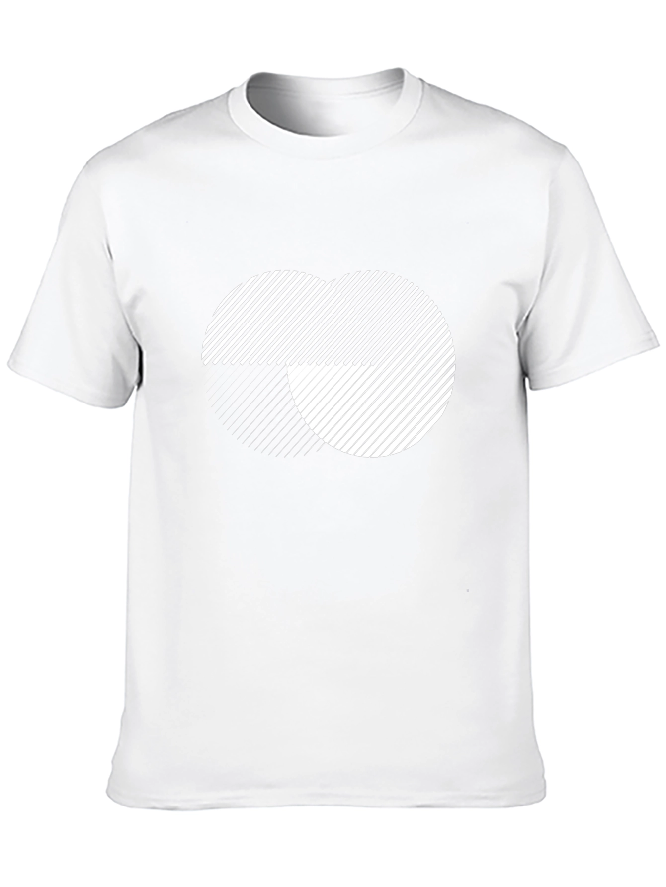 Geometric Line Pattern Black T-Shirt