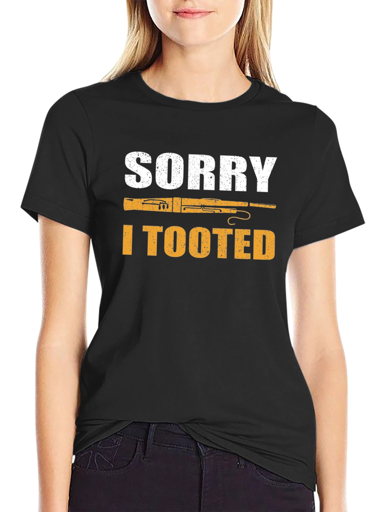 Sorry I Tooted Bassoon Player Black T-Shirt