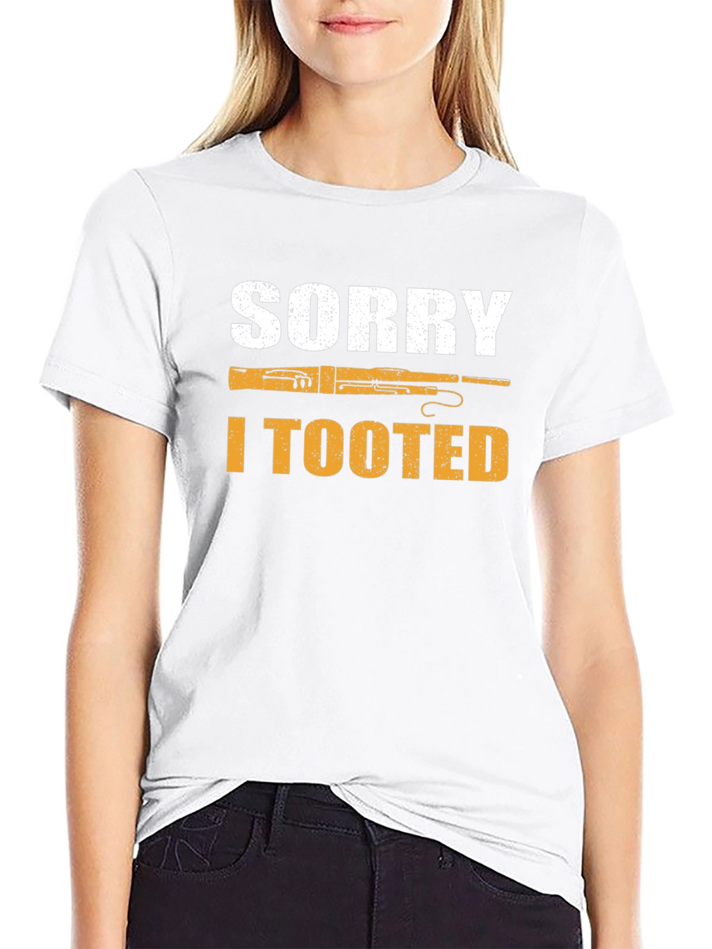 Sorry I Tooted Bassoon Player Black T-Shirt