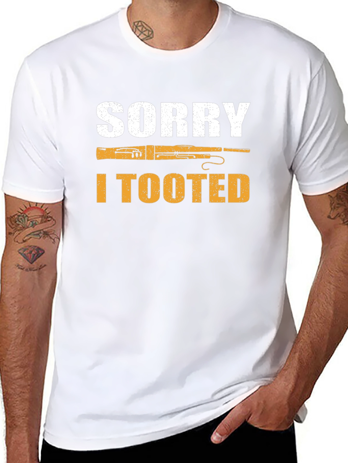 Sorry I Tooted Bassoon Player Black T-Shirt