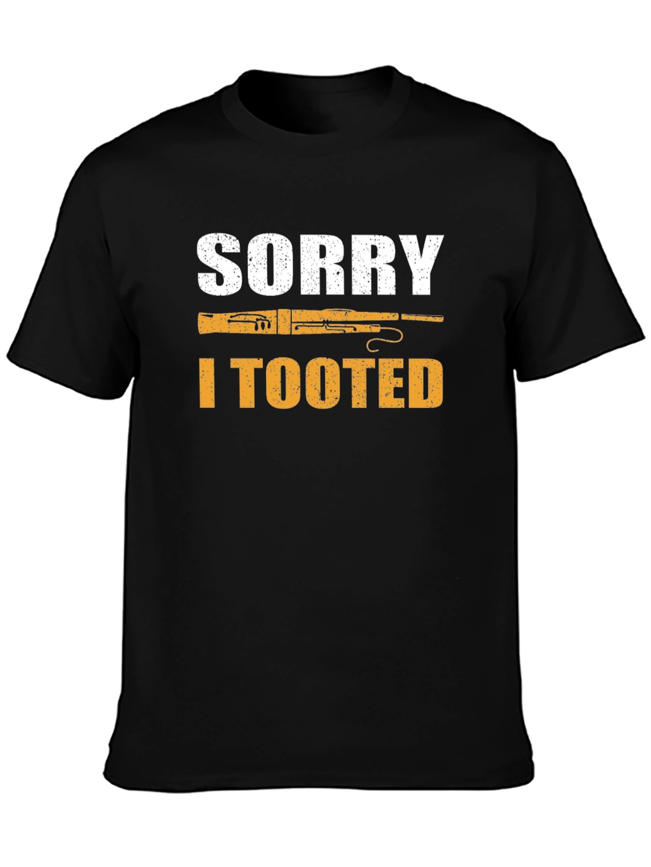 Sorry I Tooted Bassoon Player Black T-Shirt
