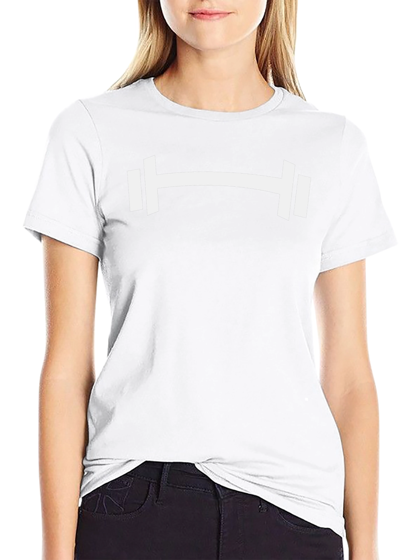 Gym Barbell Graphic Tee - Black Cotton