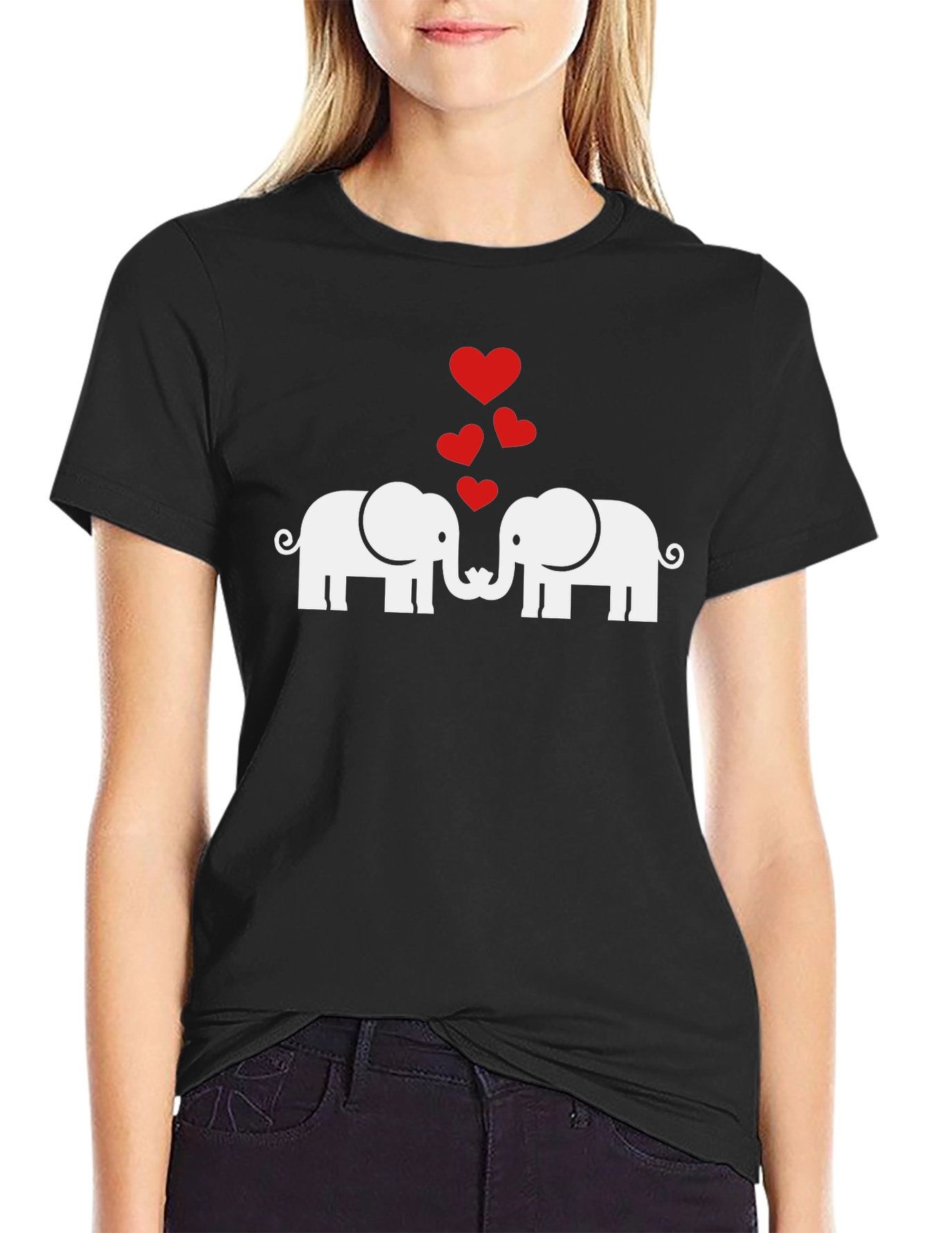 Elephant Love Graphic T-Shirt - Soft Cotton Blend